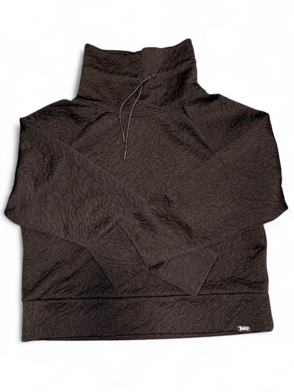 Juicy Couture Black Textured Cowl Neck Pullover
